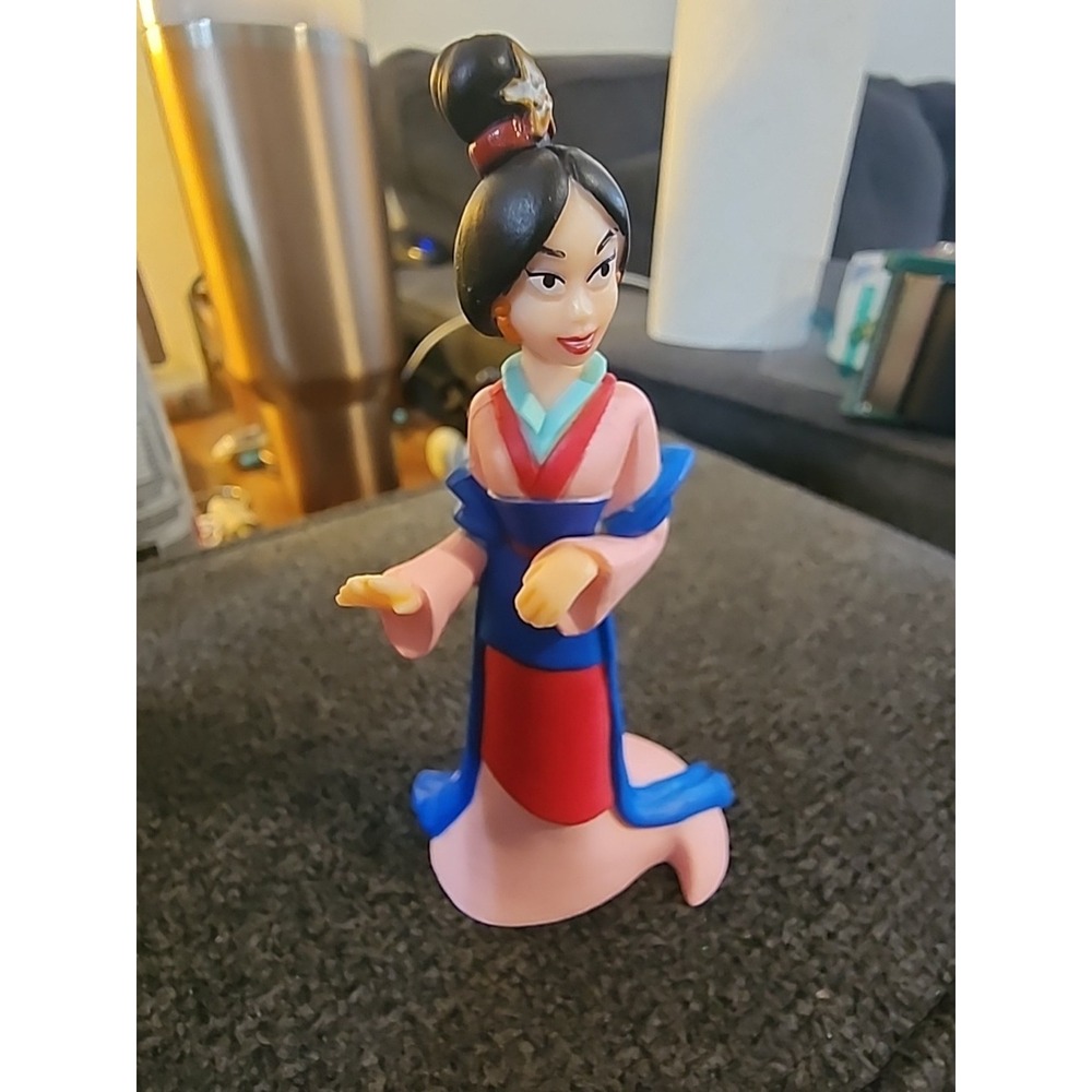 Disney Princess Lot Of 5 Ariel, Mulan, Belle, Cinderella Cake Topper Toy 4" - Picture 14 of 16